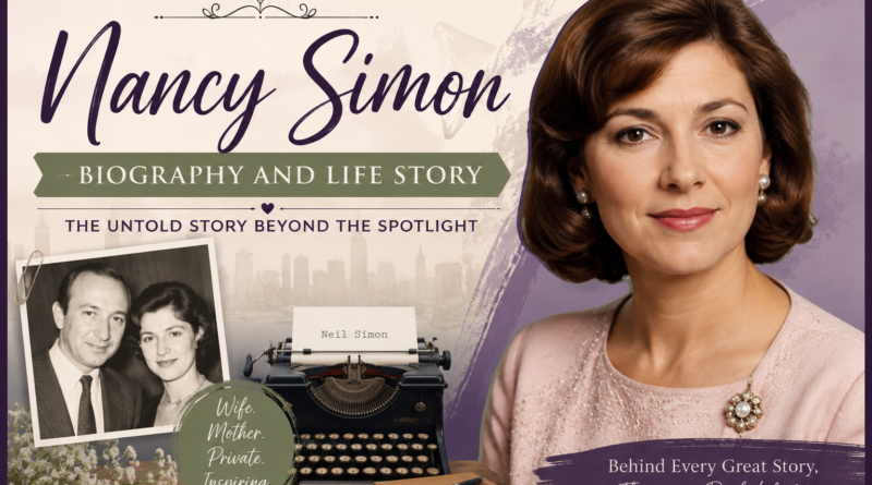 Nancy Simon Biography and Life Story feature image featuring a classic portrait of Nancy Simon, vintage family theme, and elegant editorial design inspired by her life and legacy.