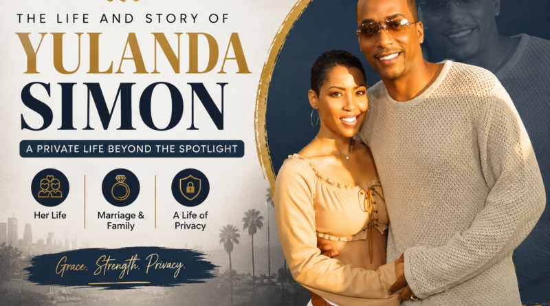 Yulanda Simon and Miguel A. Núñez Jr. featured in a biography-style cover highlighting her private life and family.